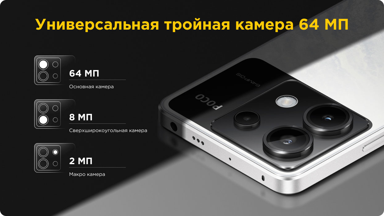 Купить Смартфон Poco X6 5G 12/256GB White/Белый в Воронеже